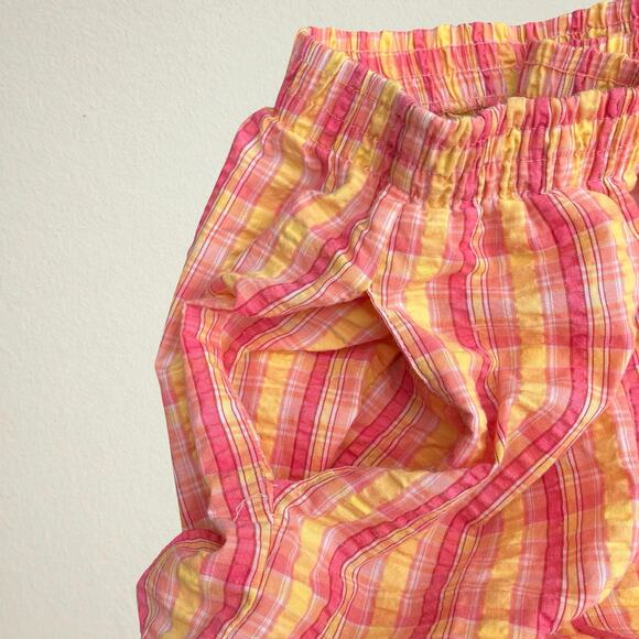Vintage Appleseed's pink and yellow plaid seersucker pants, preppy academia - Picture 5 of 9